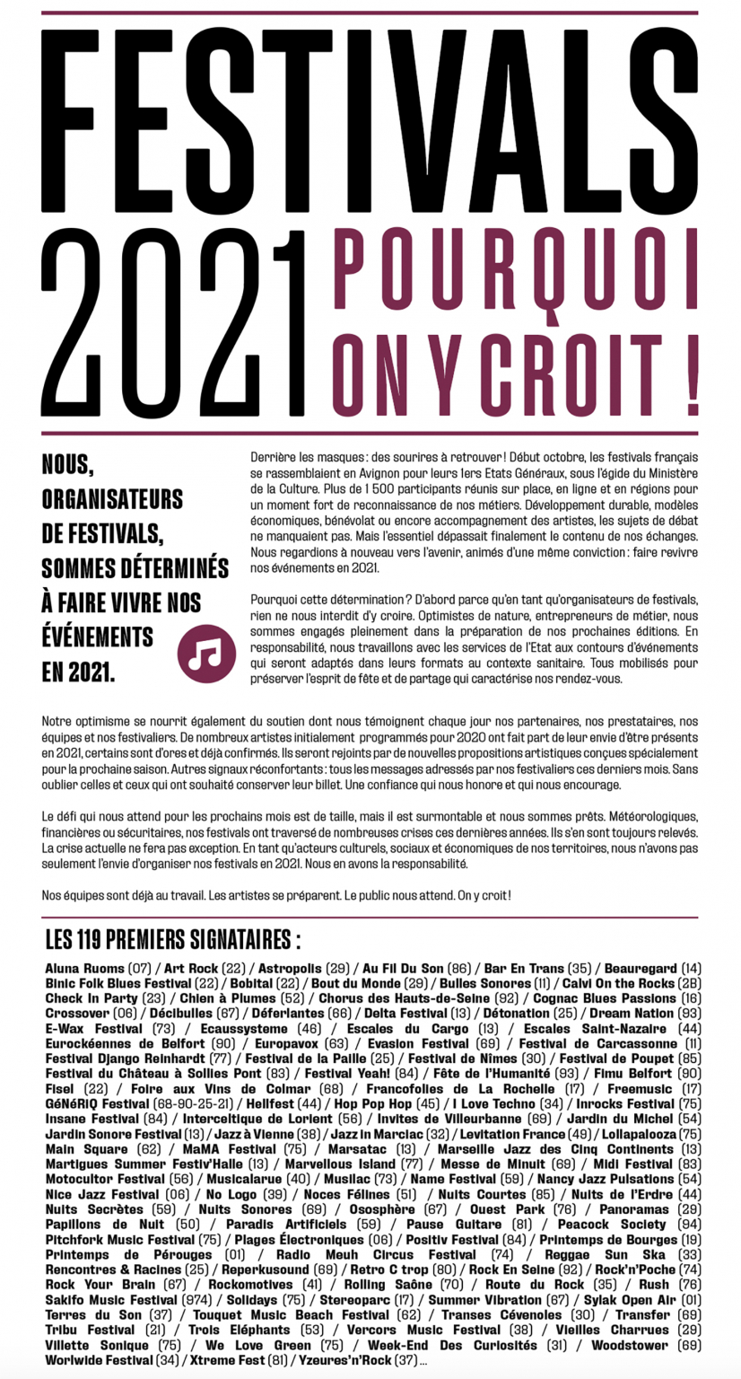 Tribune Festivals 2021 Décibels & Pixels